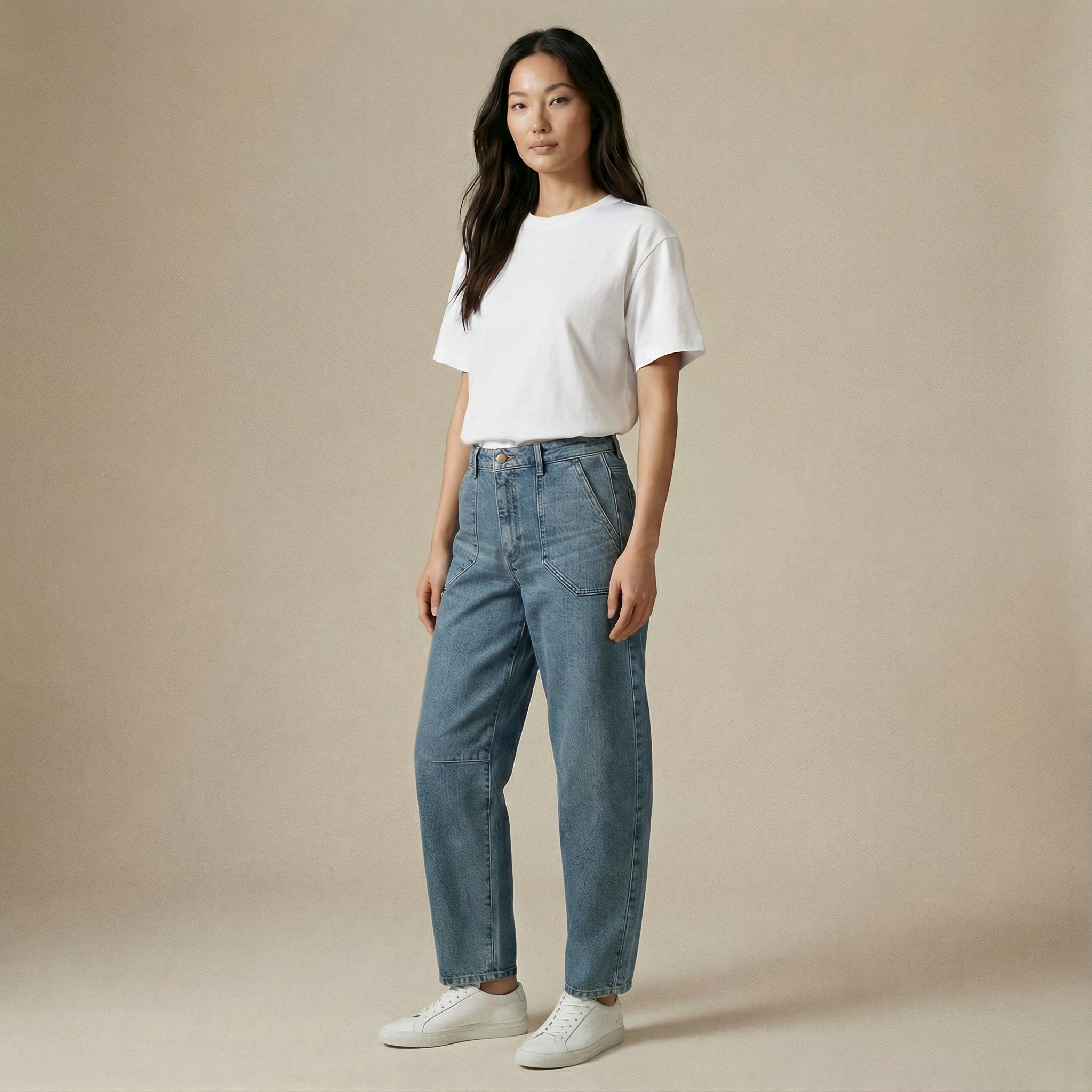 AUSTIN: Barrel Leg Waist Sculpting Jeans with Better Butt™ Lift