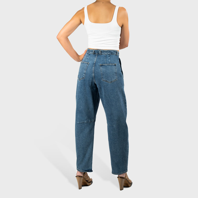 AUSTIN: Barrel Leg Waist Sculpting Jeans with Better Butt™ Lift