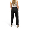 woman wearing murjer brooklyn  shapewear tapered pants in black color with built-in tummy control and better butt lifting technology. front view