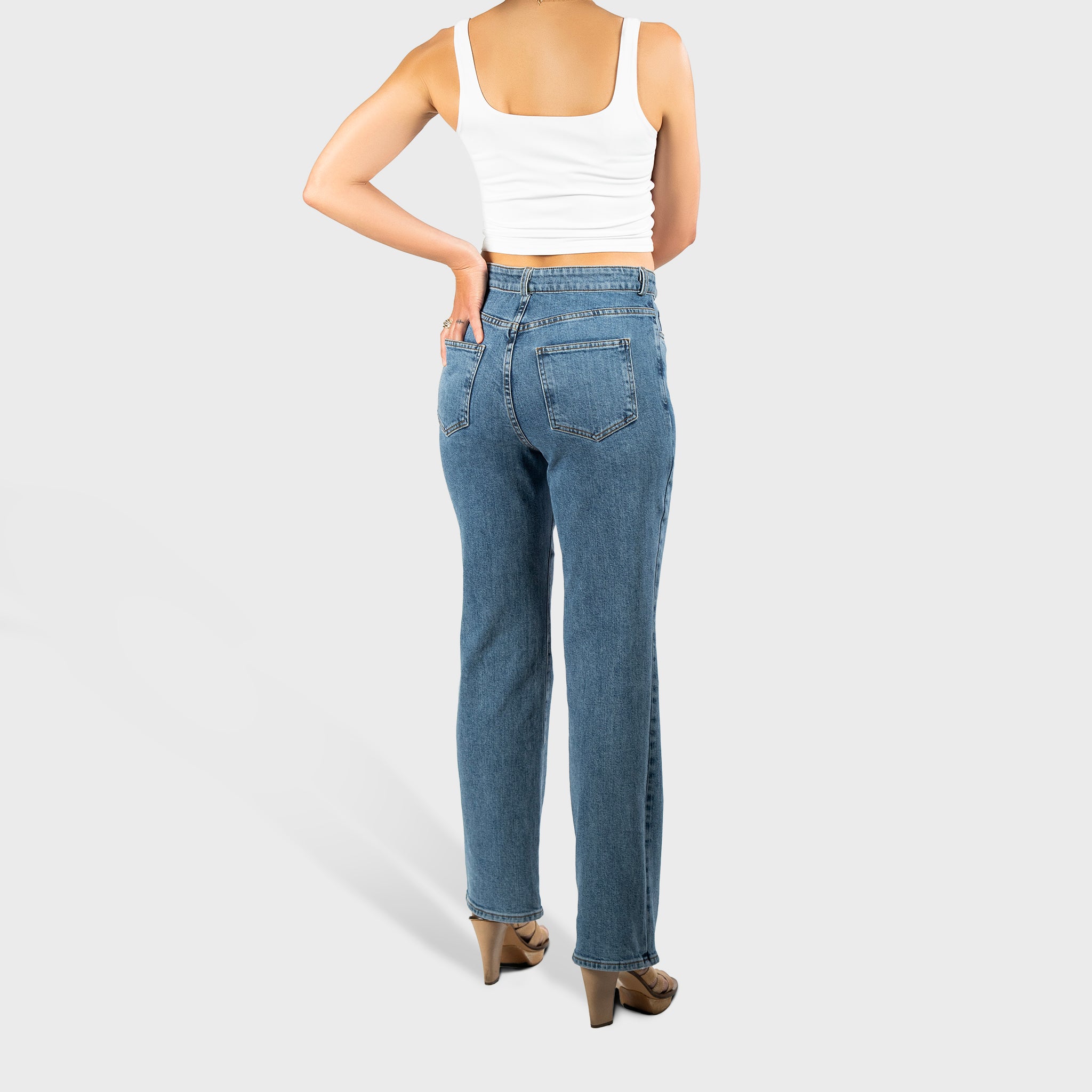 VENICE: Classic Straight Leg Waist Sculpting Jeans with Better Butt™ Lift