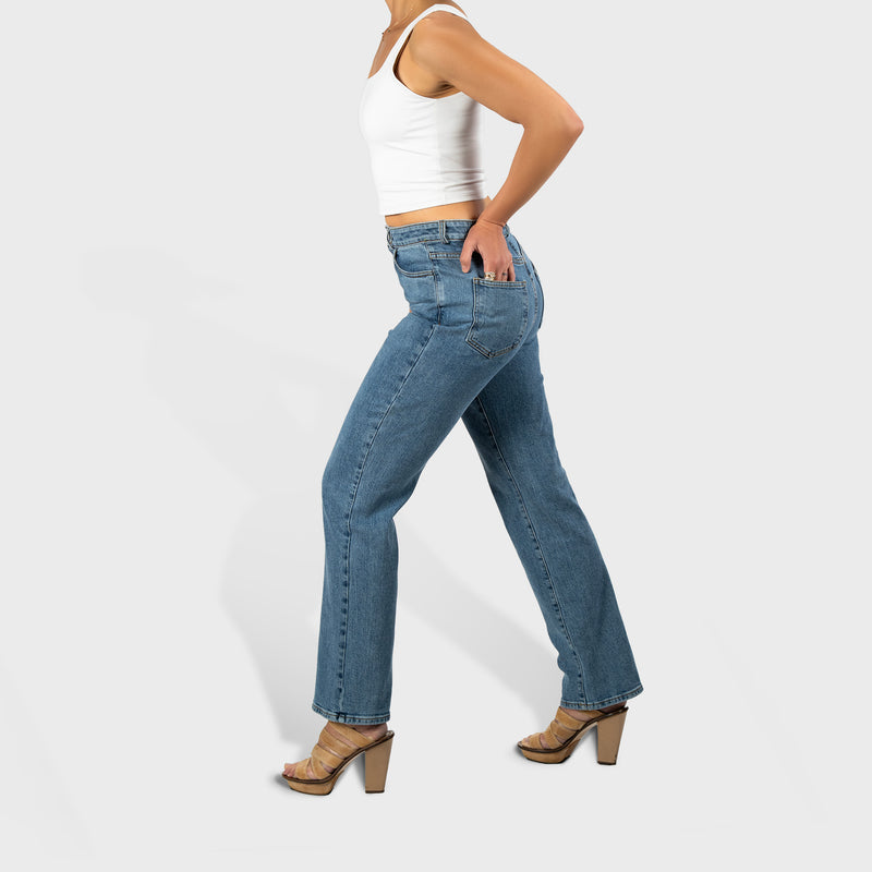 VENICE: Classic Straight Leg Waist Sculpting Jeans with Better Butt™ Lift
